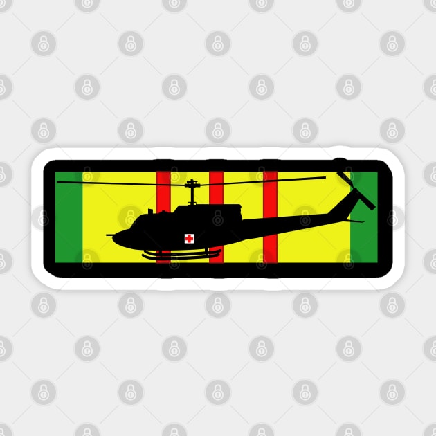 Ribbon - Vietnam - VCM - UH-1 Huey - Medievac Sticker by twix123844